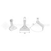 Marteau de broyeur pour Hymach - Largeur fixation: 13 - Longueur : 78 - Rayon : 75 - Ref: SYM637112