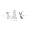Marteau de broyeur pour Peruzzo - Largeur fixation: 50 - Longueur : 85 - Rayon : 95 - Ref: SYM63802