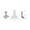 Marteau de broyeur pour Dragone - Largeur fixation: 13 - Longueur : 78 - Rayon : 75 - Ref: SYM71/16