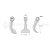 Marteau de broyeur pour Berti - Largeur fixation: 40 - Longueur : 101 - Rayon : 171 - Ref: SYM92/20