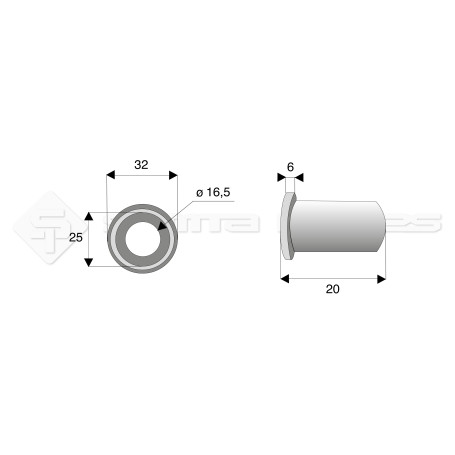 Bague / Entretoise / Rondelle SYM250BE