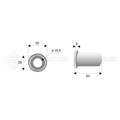 Bague / Entretoise / Rondelle SYM250BE