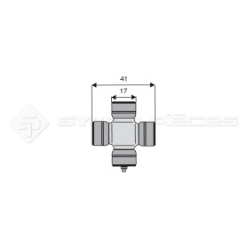 Croisillon circlips extérieurs - Diam. Croisillon : 17mm - Long. Entre circlips : 41mm