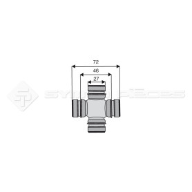 Croisillon circlips intérieurs - Diam. Croisillon : 27mm - Long. Entre circlips : 46mm - Ref: CRO055487