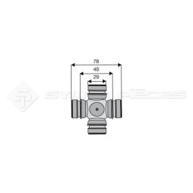 Croisillon circlips intérieurs - TOYOTA - Diam. Croisillon : 29mm - Long. Entre circlips : 49mm - Ref: CRO050832