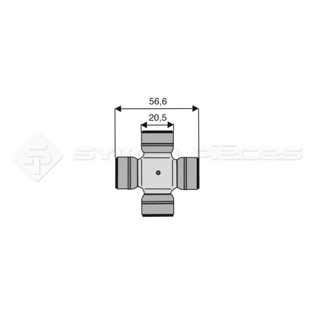 Croisillon circlips extérieurs - ISUZU - Diam. Croisillon : 20.5mm - Long. Entre circlips : 56.6mm