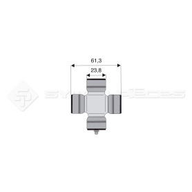 Croisillon circlips extérieurs - Diam. Croisillon : 23.8mm - Long. Entre circlips : 61.3mm - Ref: CRO084086