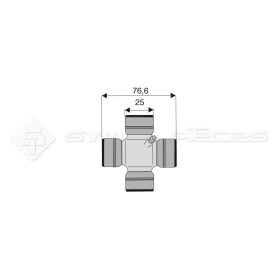 Croisillon circlips extérieurs - MITSUBISHI - Diam. Croisillon : 25mm - Long. Entre circlips : 76.6mm - Ref: CRO053222