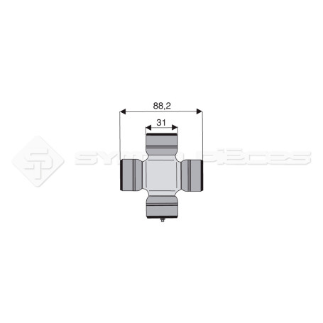 Croisillon à sertir - MERCEDES - Diam. Croisillon : 31mm - Long. Entre circlips : 88.2mm