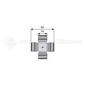 Croisillon circlips extérieurs - MERCEDES - Diam. Croisillon : 34mm - Long. Entre circlips : 89mm