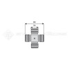 Croisillon circlips extérieurs - MERCEDES - Diam. Croisillon : 34mm - Long. Entre circlips : 89mm - Ref: CRO062902
