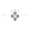Croisillon circlips extérieurs - FORD. CASE IH. JD - Diam. Croisillon : 34mm - Long. Entre circlips : 97mm - Ref: CRO037498
