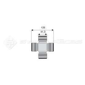 Croisillon circlips extérieurs - Diam. Croisillon : 41.3mm - Long. Entre circlips : 126mm