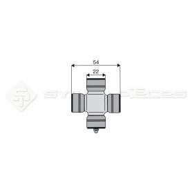 Croisillon circlips extérieurs - BONDIOLI ET PAVESI - Longueur: 54mm - Diam. Croisillon : 22mm - Ref: TR4120B0012