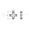 Croisillon circlips extérieurs - BONDIOLI ET PAVESI - Longueur: 86mm - Diam. Croisillon : 22mm - Ref: TR4120E0051