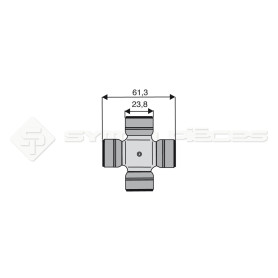 Croisillon circlips extérieurs - BONDIOLI ET PAVESI - Longueur: 61.3mm - Diam. Croisillon : 23.8mm - Ref: TR4120C0011