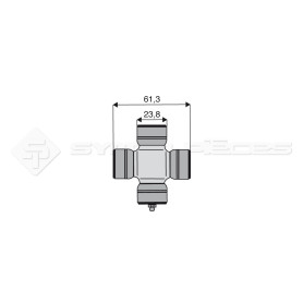 Croisillon circlips extérieurs - BONDIOLI ET PAVESI - Longueur: 61.3mm - Diam. Croisillon : 23.8mm - Ref: TR4120C0012