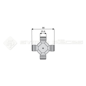 Croisillon circlips extérieurs - BONDIOLI ET PAVESI - Longueur: 86mm - Diam. Croisillon : 23.8mm - Ref: TR412040012