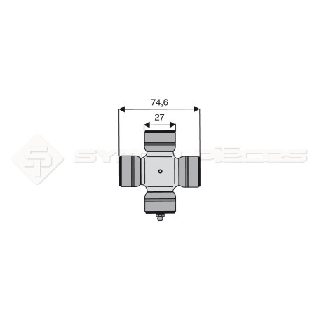 Croisillon circlips extérieurs - BENZI - Longueur: 74.6mm - Diam. Croisillon : 27mm