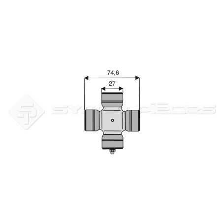 Croisillon circlips extérieurs - BENZI - Longueur: 74.6mm - Diam. Croisillon : 27mm