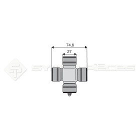 Croisillon circlips extérieurs - BONDIOLI ET PAVESI - Longueur: 74.6mm - Diam. Croisillon : 27mm