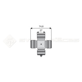 Croisillon circlips extérieurs - WALTERSCHEID - Longueur: 74.6mm - Diam. Croisillon : 27mm