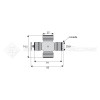 Croisillon circlips extérieurs - WALTERSCHEID - Longueur: 74.6mm - Diam. Croisillon : 27mm - Ref: TR2106141