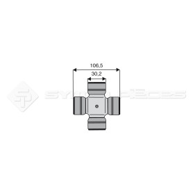 Croisillon circlips extérieurs - BENZI - Longueur: 106.5mm - Diam. Croisillon : 30mm - Ref: SY127