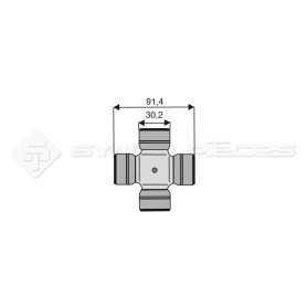 Croisillon circlips extérieurs - BONDIOLI ET PAVESI - Longueur: 91.4mm - Diam. Croisillon : 30.2mm - Ref: TR4120H0011