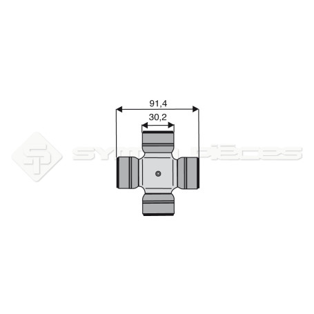 Croisillon circlips extérieurs - BONDIOLI ET PAVESI - Longueur: 91.4mm - Diam. Croisillon : 30.2mm