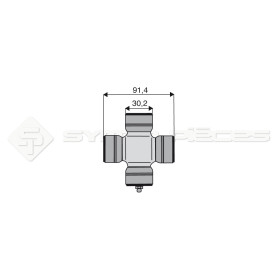 Croisillon circlips extérieurs - BONDIOLI ET PAVESI - Longueur: 91.4mm - Diam. Croisillon : 30.2mm