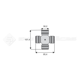 Croisillon circlips extérieurs - COMER - Longueur: 95.4mm - Diam. Croisillon : 30.2mm