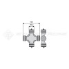 Croisillon circlips extérieurs - BONDIOLI ET PAVESI - Longueur: 100mm - Diam. Croisillon : 30.2mm - Ref: TR684