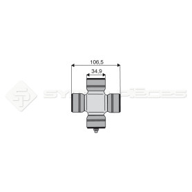 Croisillon circlips extérieurs - BONDIOLI ET PAVESI - Longueur: 106.5mm - Diam. Croisillon : 34.9mm