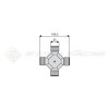 Croisillon circlips extérieurs - BONDIOLI ET PAVESI - Longueur: 106.5mm - Diam. Croisillon : 35mm - Ref: TR412080012