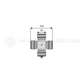 Croisillon circlips extérieurs - WALTERSCHEID - Longueur: 104mm - Diam. Croisillon : 42mm