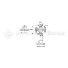 Croisillon à patins - Entraxe entre patins : 59.53mm