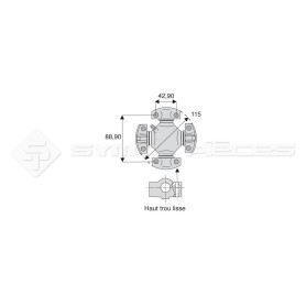 Croisillon à patins - Entraxe entre patins : 88.9mm - Ref: CRO149324