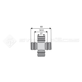 Croisillon circlips intérieurs - CHEROKEE - Diam. Croisillon : 27mm - Long. Entre circlips : 52.6mm - Ref: CRO041779