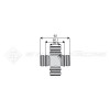 Croisillon circlips intérieurs - DAIMATSU - Diam. Croisillon : 28.6mm - Long. Entre circlips : 60.1mm - Ref: CRO037519