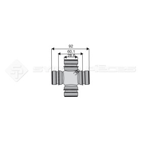 Croisillon circlips intérieurs - DAIMATSU - Diam. Croisillon : 28.6mm - Long. Entre circlips : 60.1mm - Ref: CRO037519