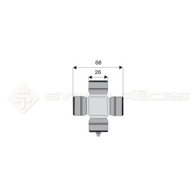 Croisillon circlips extérieurs - MITSUBISHI - Diam. Croisillon : 26mm - Long. Entre circlips : 68mm