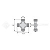 Croisillon circlips extérieurs - BONDIOLI ET PAVESI - Longueur: 82mm - Diam. Croisillon : 22mm - Ref: TR4120E0006
