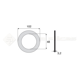 Garniture - Alésage : 48mm - Hauteur : 3.2mm - Diam. Ext : 102mm - Réf: DA17672