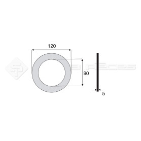 Garniture - Alésage : 90mm - Hauteur : 5mm - Diam. Ext : 120mm - Réf: DA17674