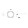 Garniture - Alésage : 100mm - Hauteur : 4mm - Diam. Ext : 140mm - Réf: DA17680 - Ref: SY3E3607188