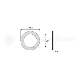 Garniture - Alésage : 89mm - Hauteur : 3.2mm - Diam. Ext : 162mm - Réf: DA17700