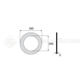 Garniture - Alésage : 200mm - Hauteur : 5mm - Diam. Ext : 290mm - Réf: DA17715