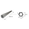 Tube de cardan Tube S6 Perce D14 Lg:800 - Ref: TR7546150800
