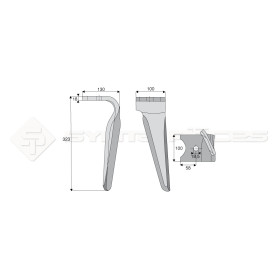 Dent de herse rotative - Rot. Gauche - pour MALETTI